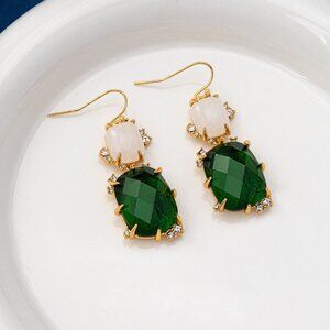 Alexis Bittar Green Gemstone Stud Earrings